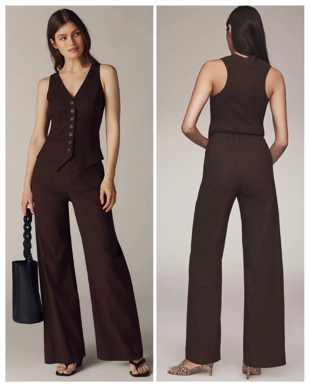 Maeve Anthropologie Collette Full Length Wide Leg Magic Fabric Pants - Size 24